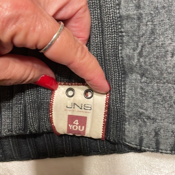 JNS 4 YOU MEN’s dark gray sweater top with zipper (mlb) - Picture 6 of 12